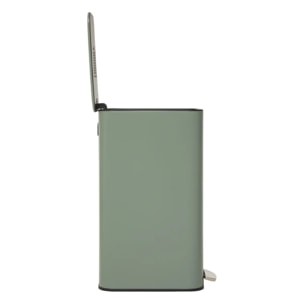 Poubelle slim rectangulaire à pédale Delta 30L vert