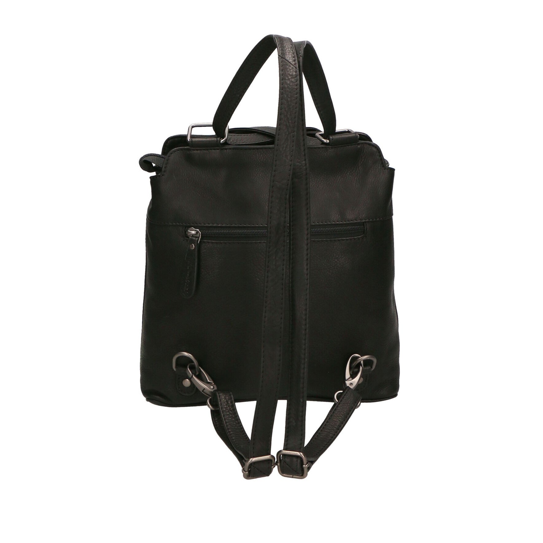 Borsa a spalla convertibile in zaino  da uomo In Vera pelle Made in Italy 19x27x11 cm