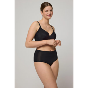 Confezione da 2 mutandine nere basico a vita alta