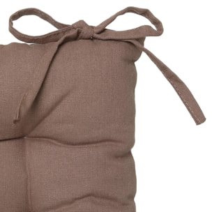 Galette de chaise gris taupe 38x38cm