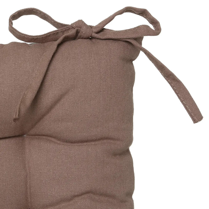 Galette de chaise gris taupe 38x38cm