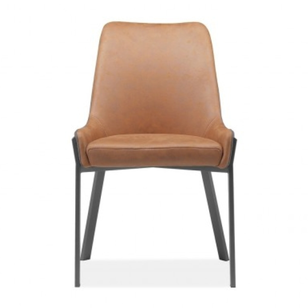 Chaise bicolore en tissu doux avec piètement métal - 2 coloris - EMOTION