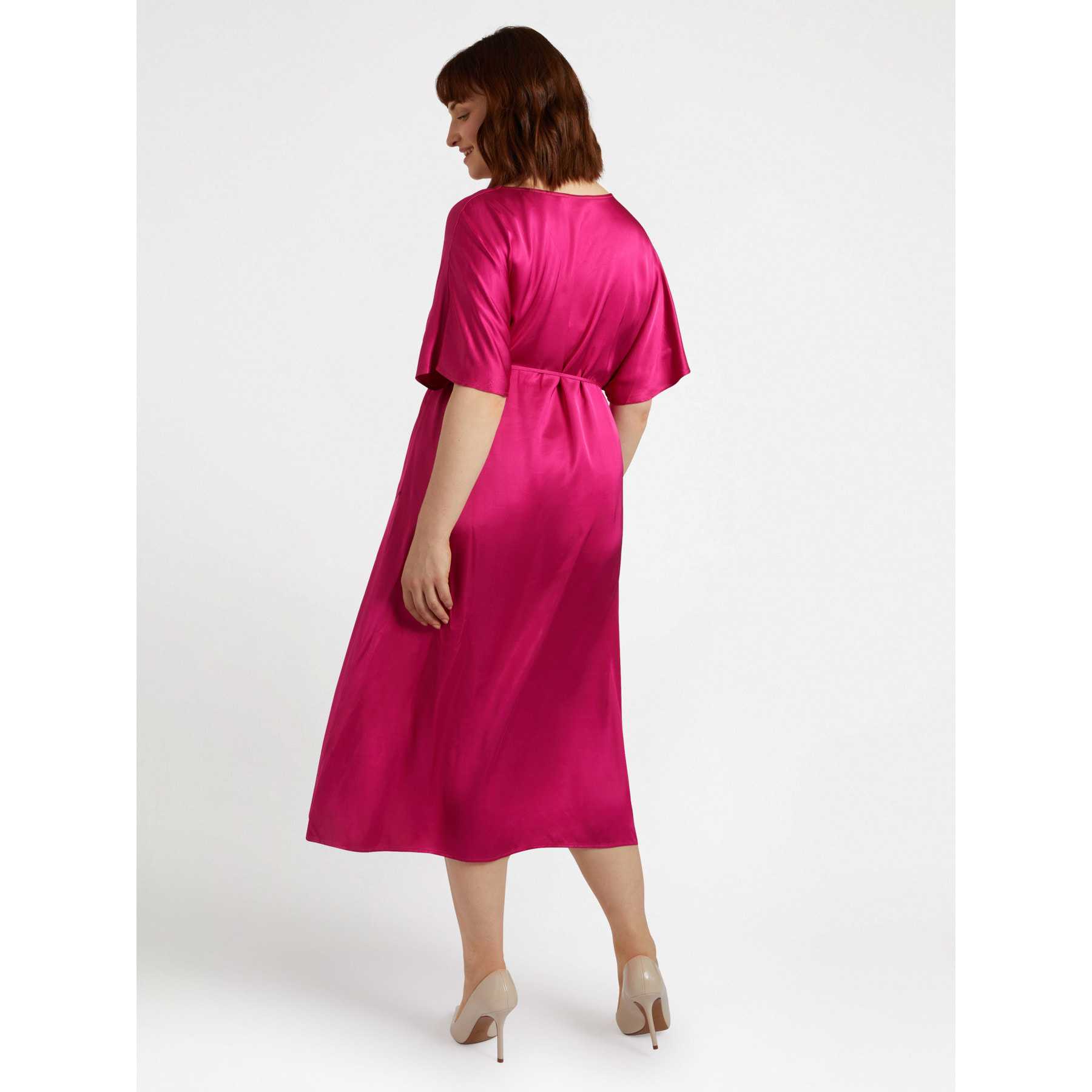 Fiorella Rubino - Vestito lungo in viscosa LENZING™ ECOVERO™ - Fucsia