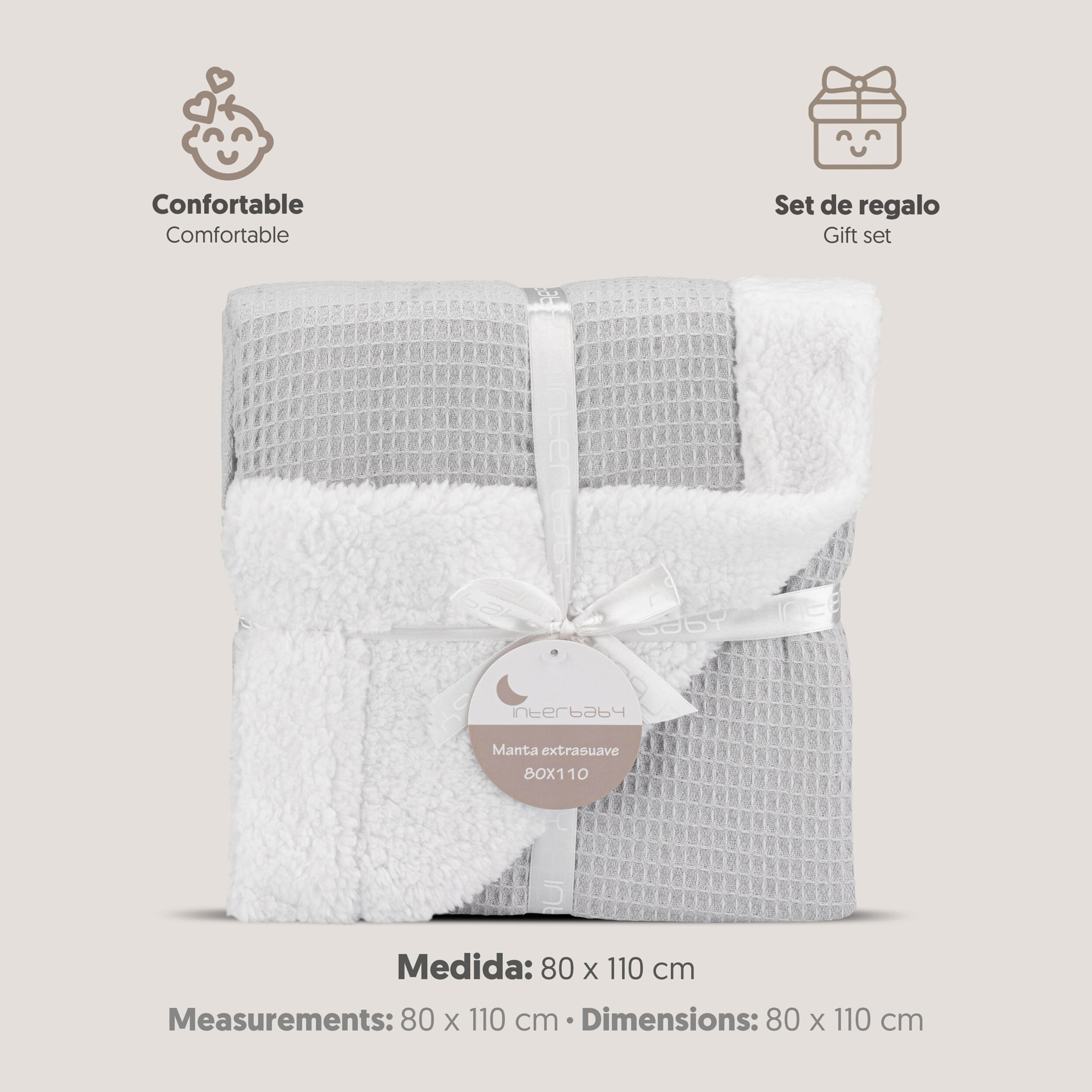 Manta Nido Abeja con Borreguillo