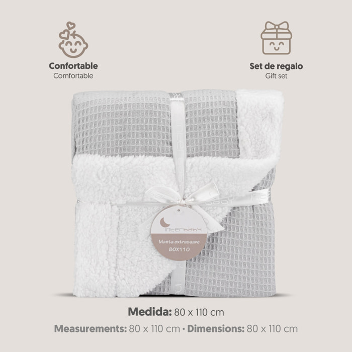 Manta Nido Abeja con Borreguillo