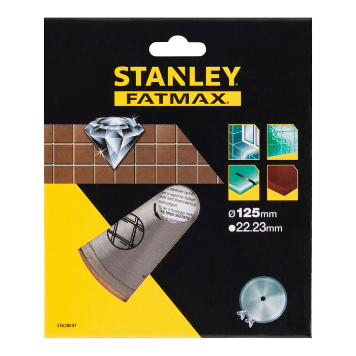 Stanley Disque diamant à bord continu pour carrelage 125x22.2