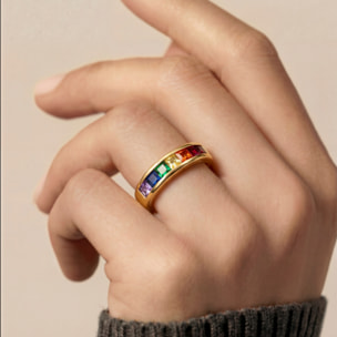 Anillo Kasee acabado oro amarillo 18k