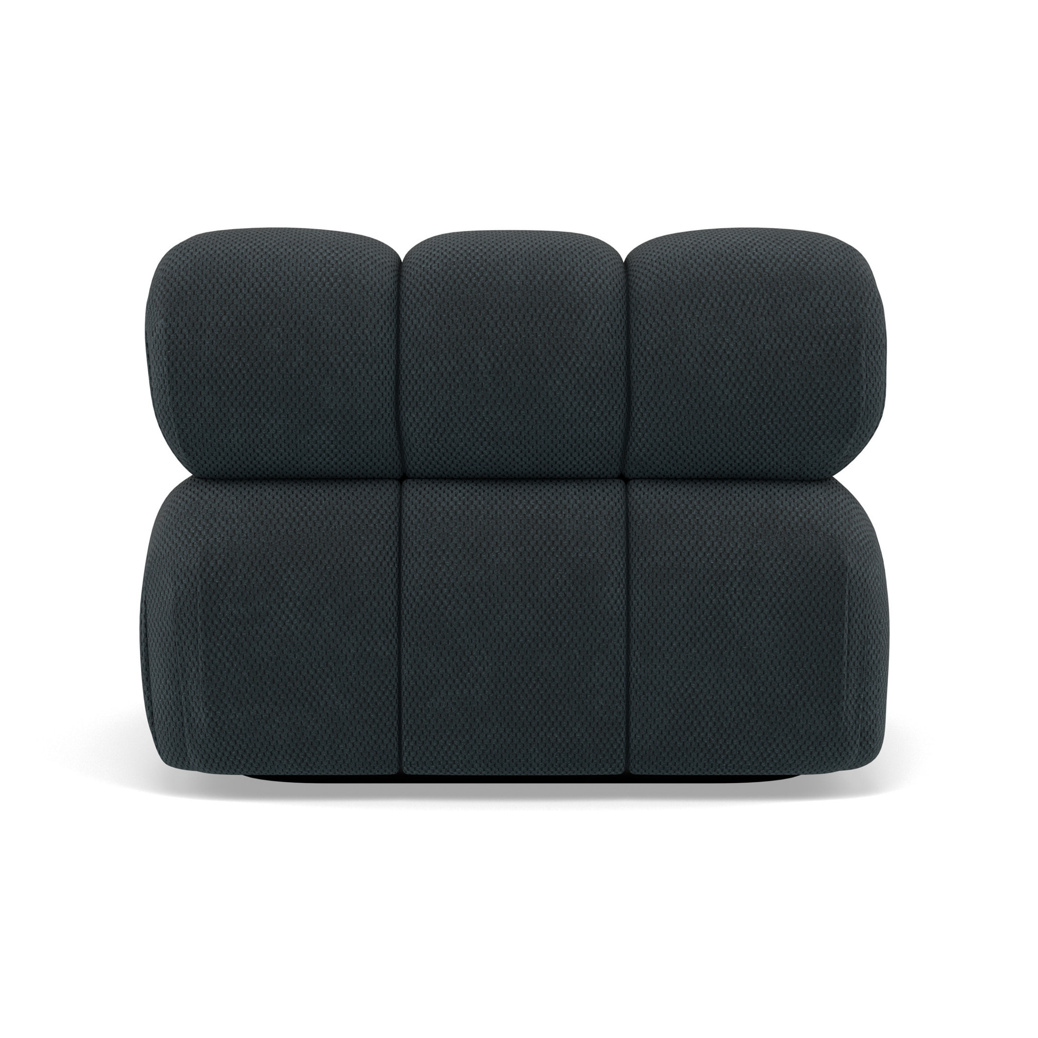 Ruby - module d'assise droit en velours texturé - Noir