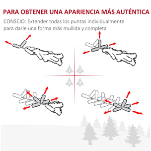 árbol de Navidad Artificial con 865 Ramas 91x210cm Verde
