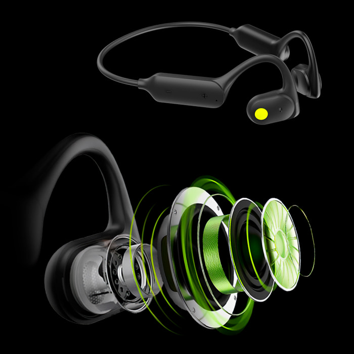 Cuffie per guida sportiva, Bluetooth 5.3, +20 ore di batteria. Massimo comfort, alta qualità del suono.