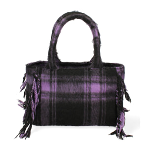 Borsa a mano da donna - Modello False - 100% lana e tessuto - 30.0 x 22.0 x 15.0 cm