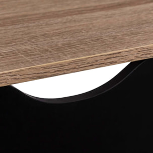 Organizador de zapatos de 3 cajones para 18 pares de madera en negro y natural