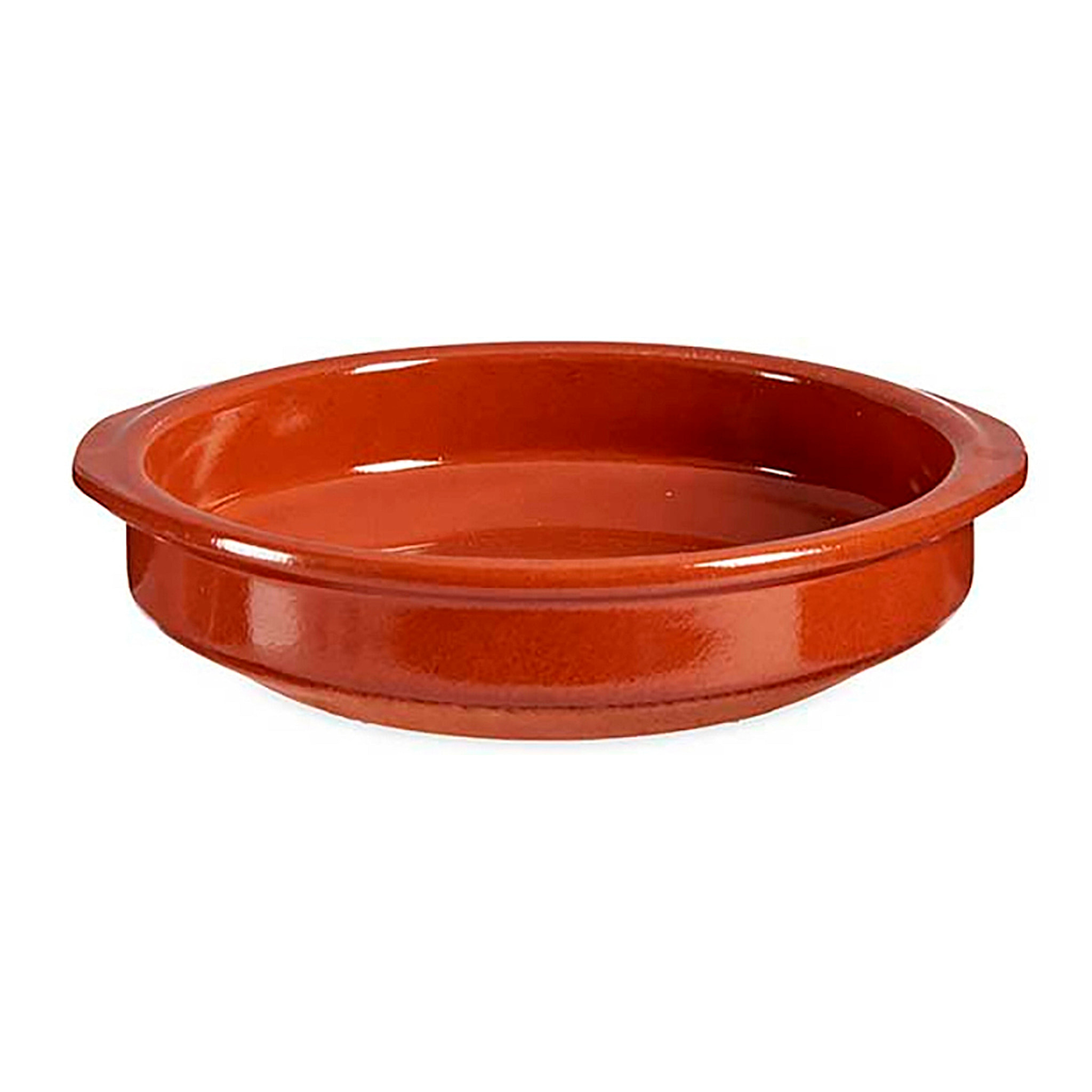 Cazuela redonda de cerámica refractaria. 22 cm diámetro.