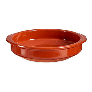 Cazuela redonda de cerámica refractaria. 22 cm diámetro.