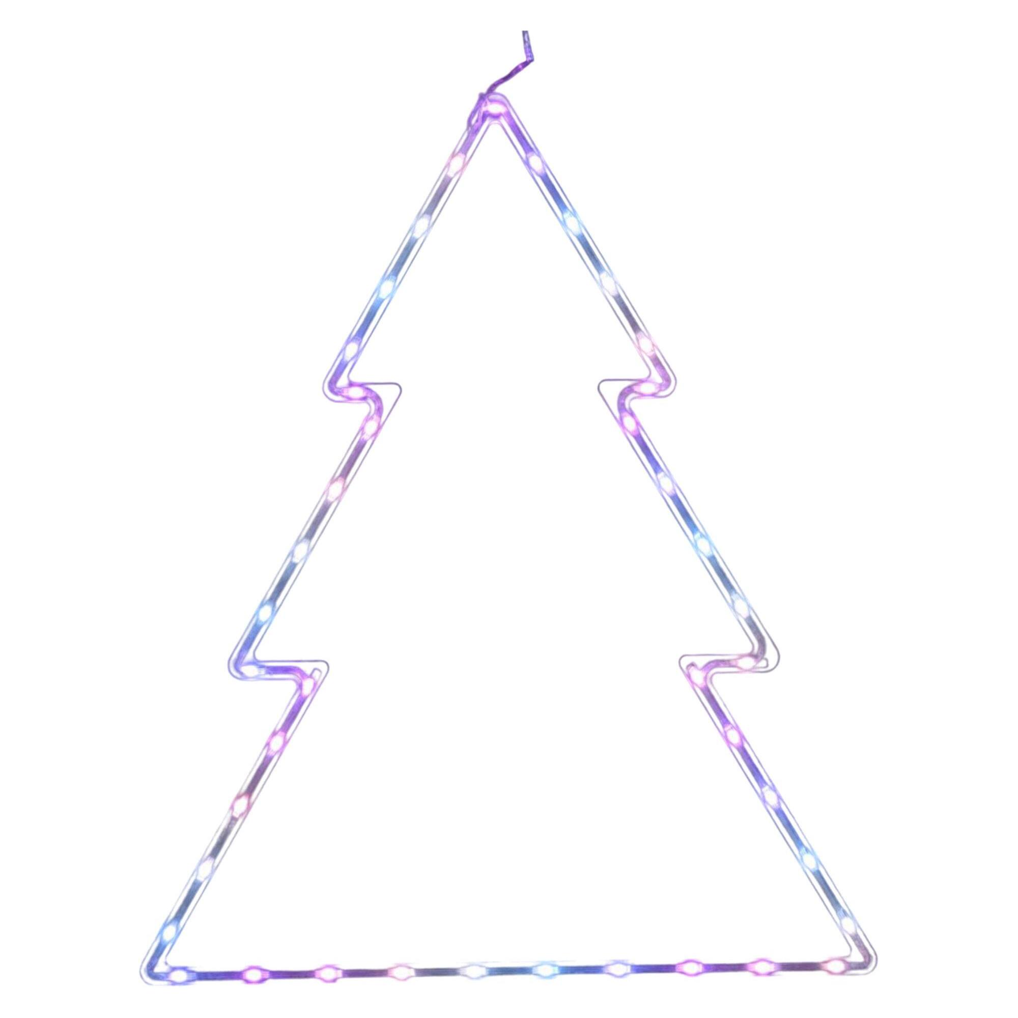 iluminación navideña árbol con 41 luces led rgb con controlador 48x0,6x60cm