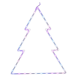 iluminación navideña árbol con 41 luces led rgb con controlador 48x0,6x60cm