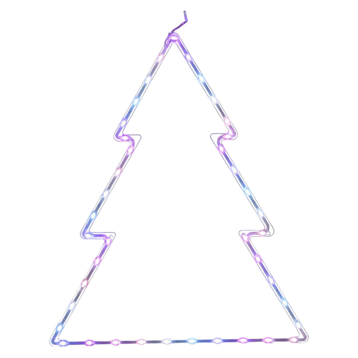 iluminación navideña árbol con 41 luces led rgb con controlador 48x0,6x60cm