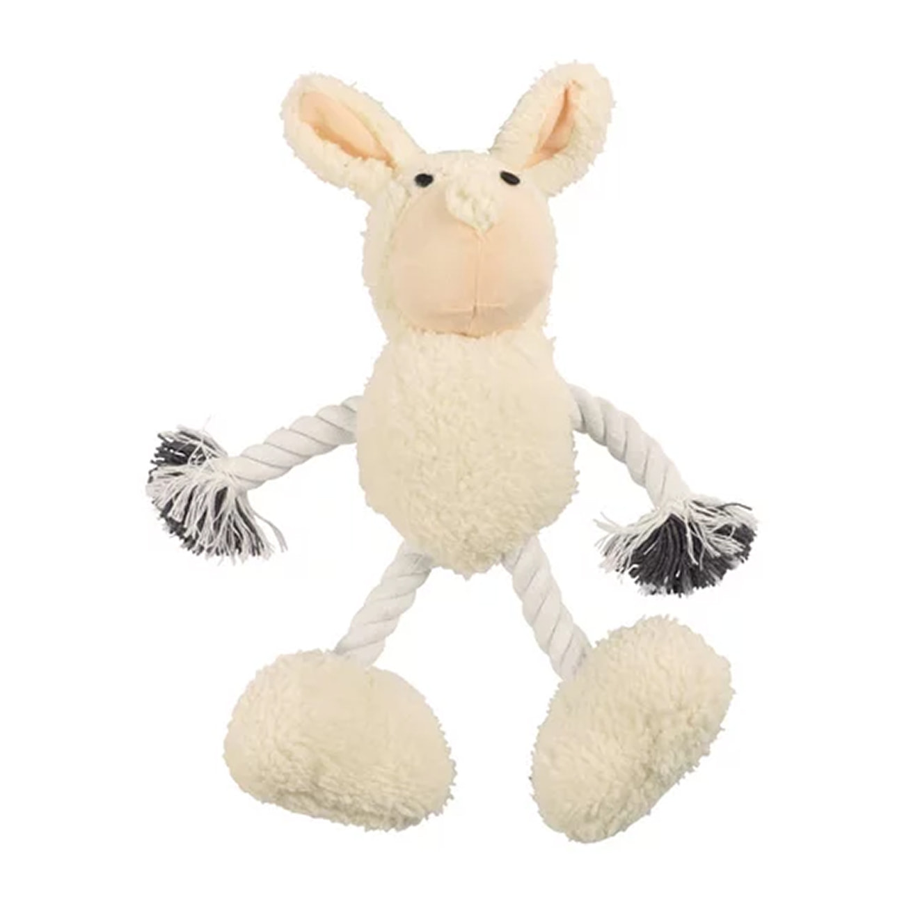 Jouet peluche lapin sonore pour chien - Ecru