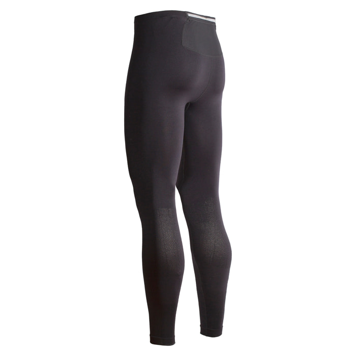 PANTALÓN DE COMPRESIÓN RUNNING LARGO PARA HOMBRE BLUEBALL EN NEGRO.