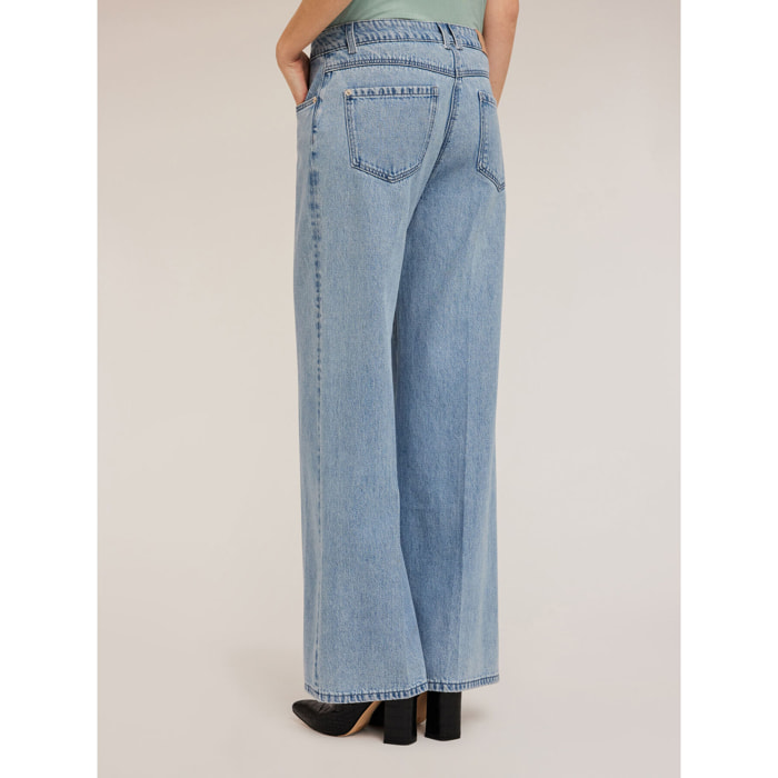 Motivi - Jeans wide leg light blue - Azzurro