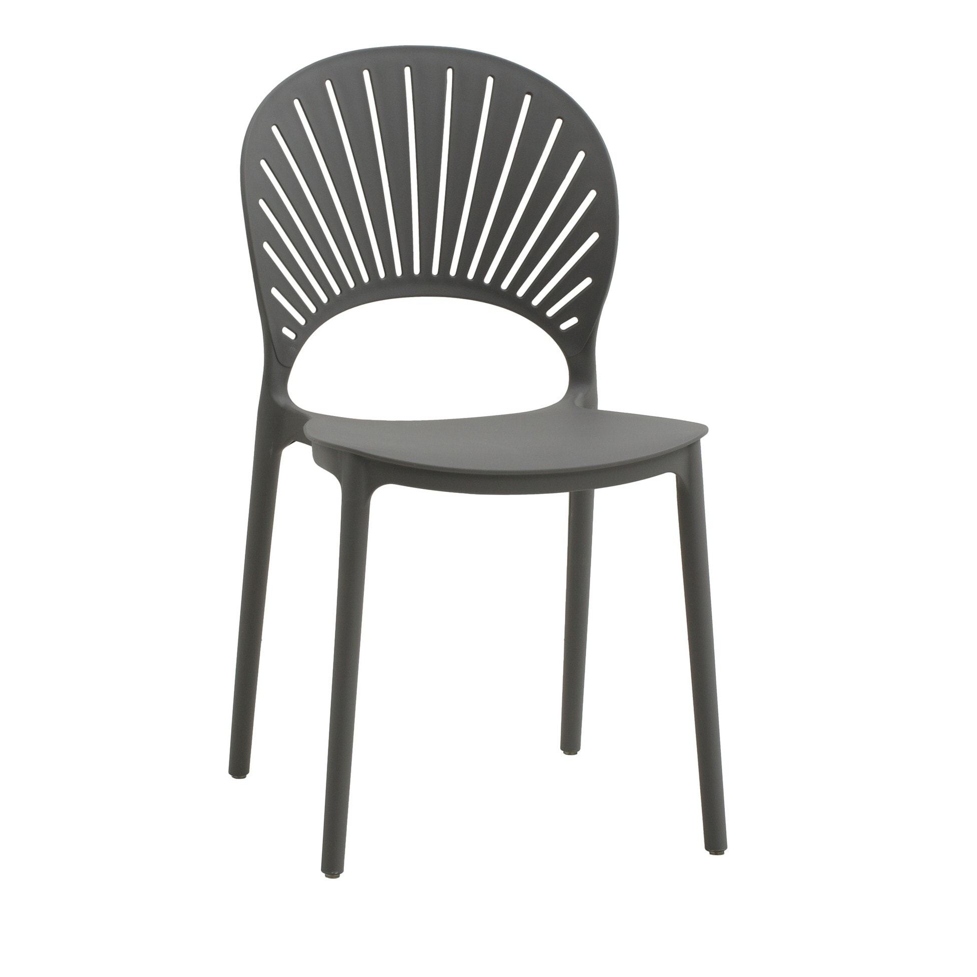 Set di 4 sedie GIBILTERRA in polipropilene grigio, impilabili