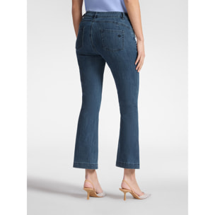 Elena Mirò - Jeans 5 bolsillos kick flare - Azul