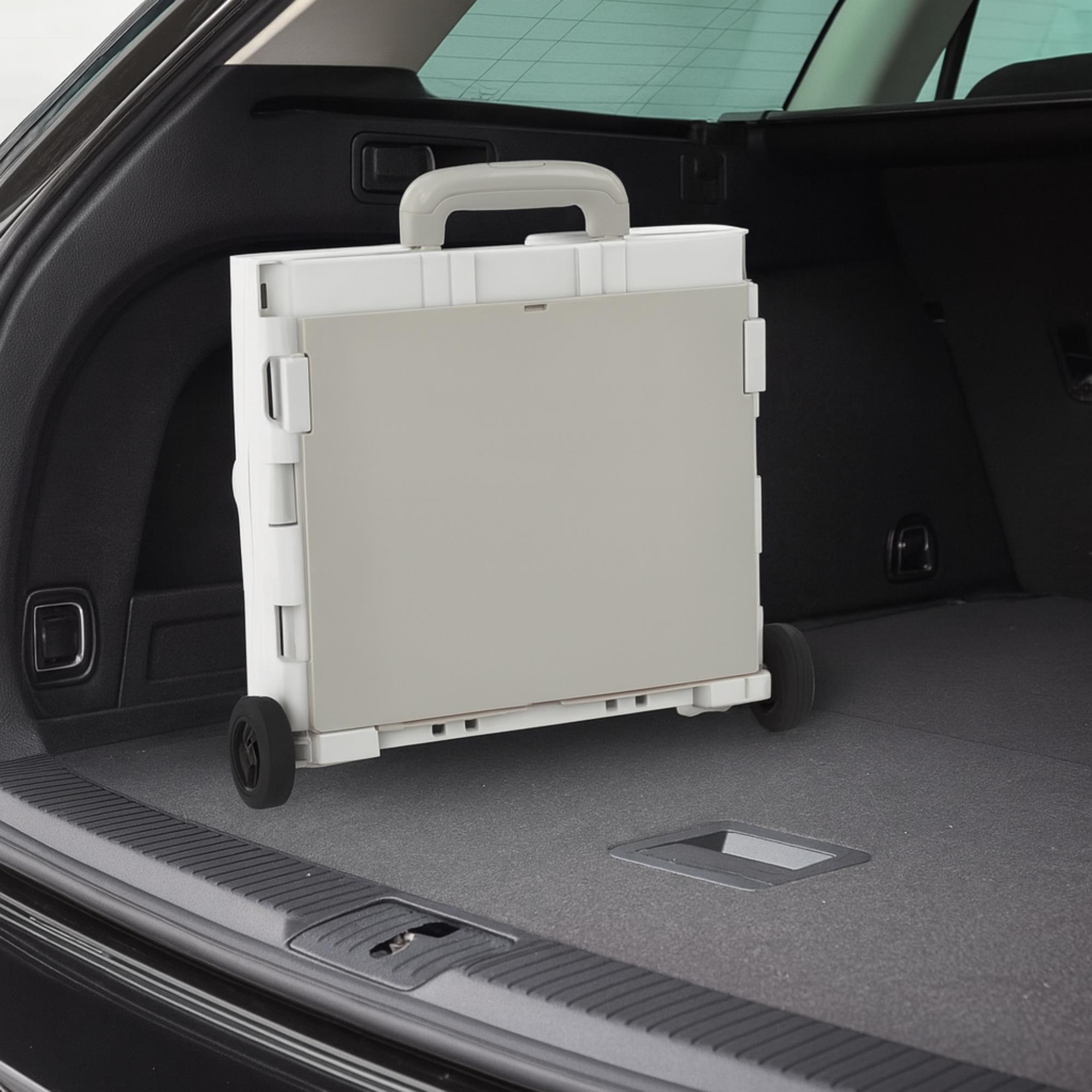 Carrito de almacenaje Plegable 38 × 34 × 85,5 cm cm con 2 ruedas color Gris-32L