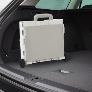 Carrito de almacenaje Plegable 38 × 34 × 85,5 cm cm con 2 ruedas color Gris-32L