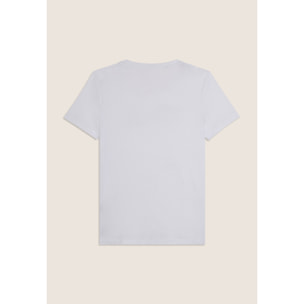 T-shirt Manica Corta con Decori Floreali e Borchie