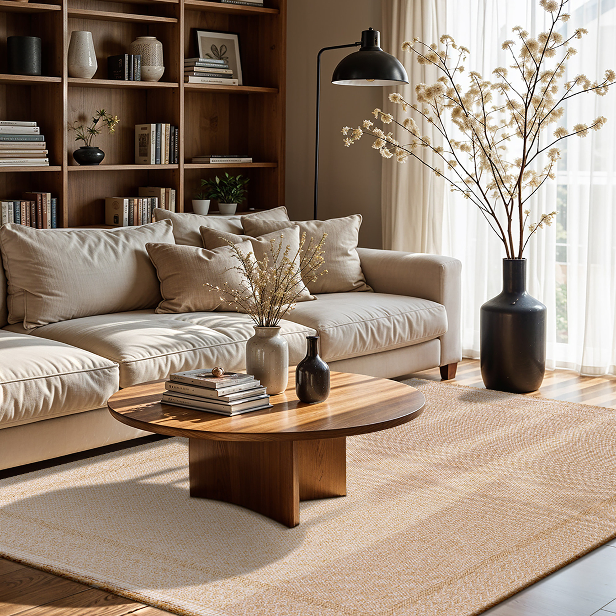 NIKKI Alfombra Exterior/Interior Efecto Yute