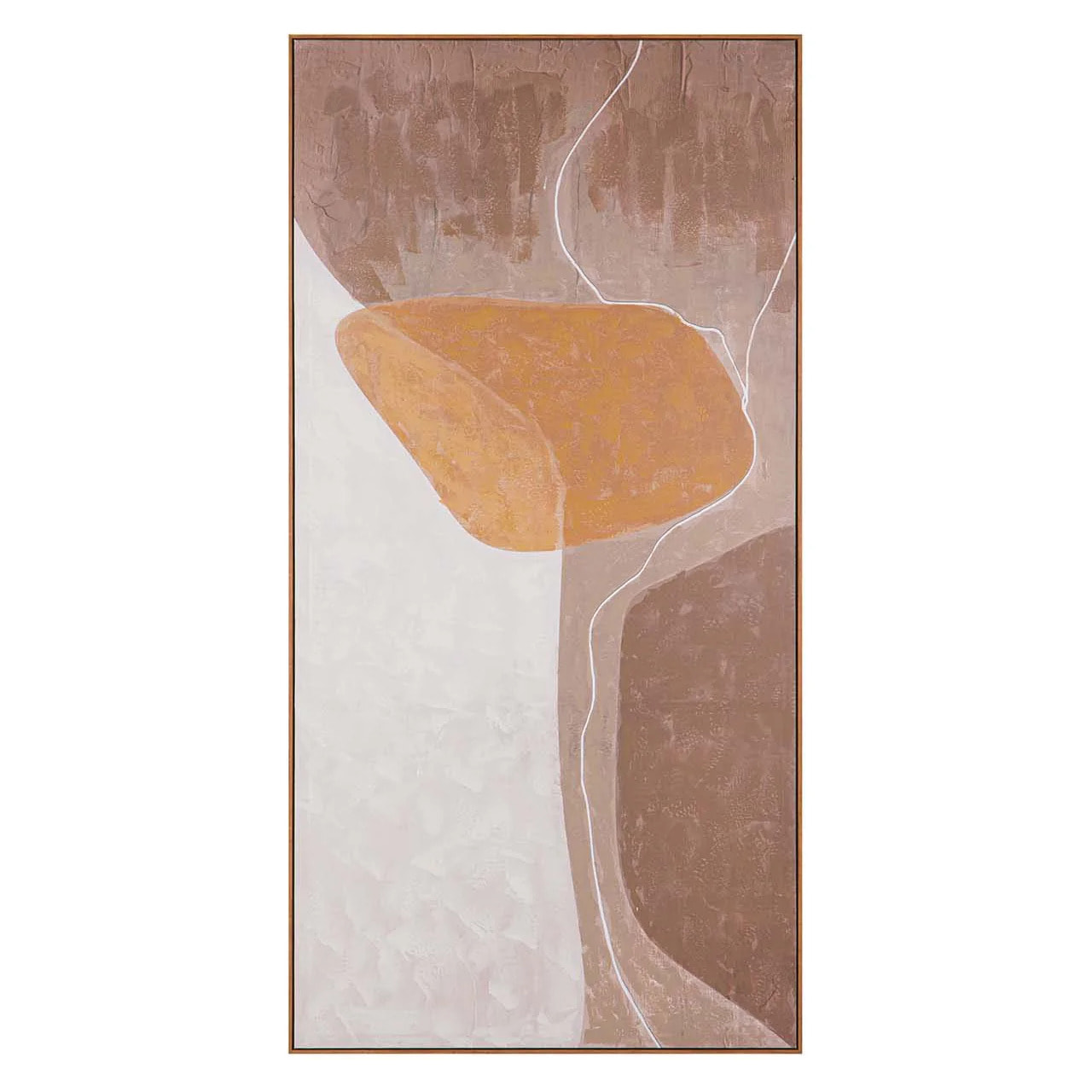 Cuadro Abstracto 80% Pintado A Mano 90x4x180 Cm