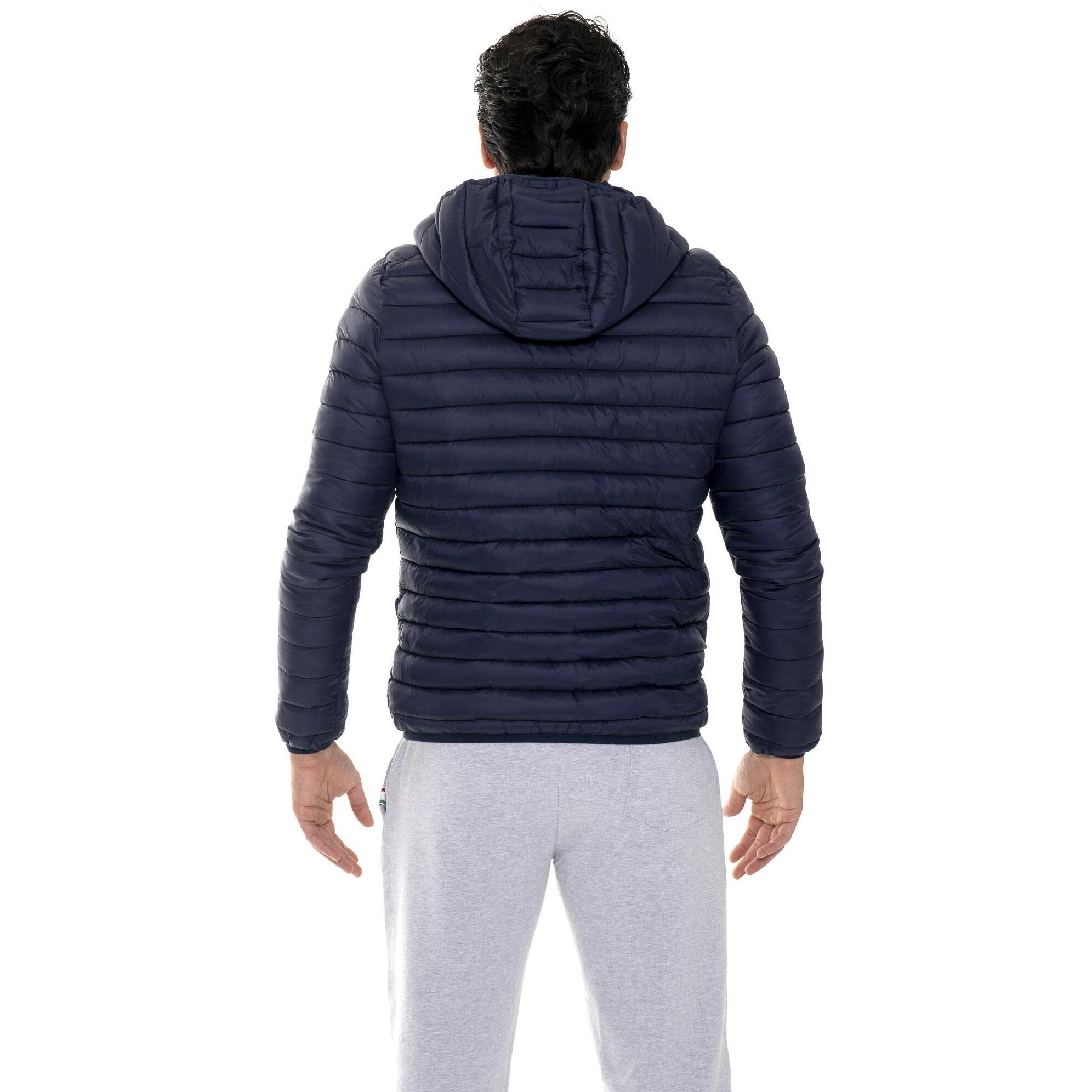 Piumino invernale da uomo con zip e cappuccio "Basic"