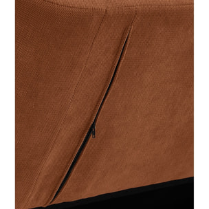 Canapé capitonné convertible 3 places en tissu chenille - BUMPY