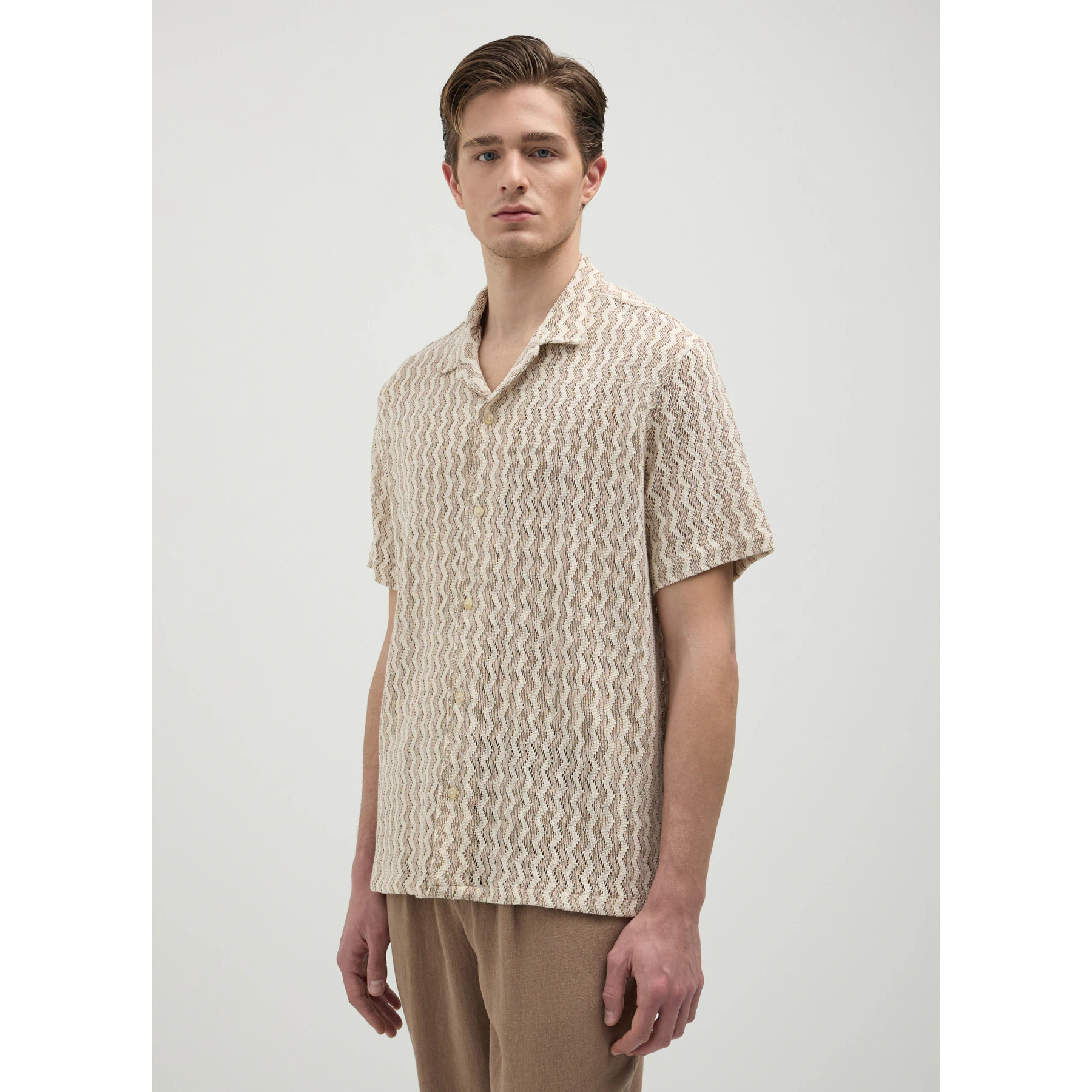 Camicia crochet fantasia zig zag