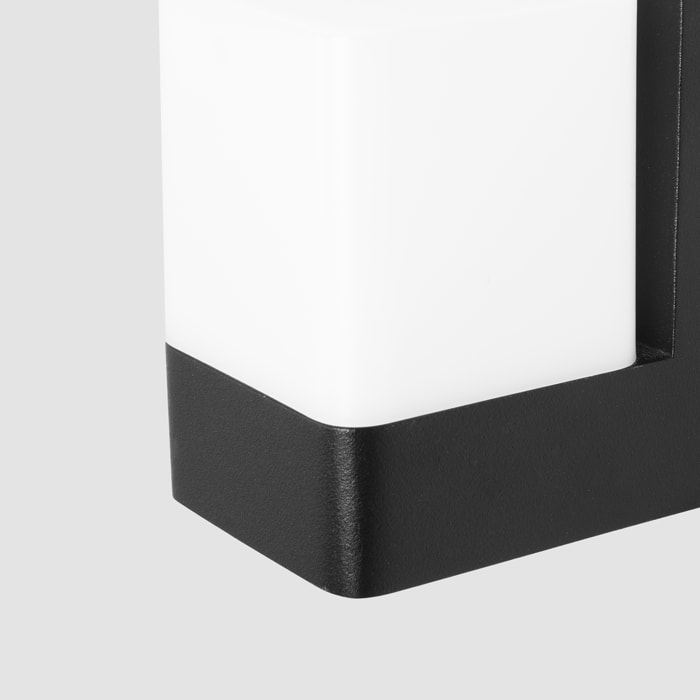 Forlight Aplique Exterior IP44 LED 9.4W Blanco Neutro - 4000K Negro para Jardín, Terraza