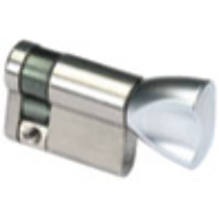 Demi-cylindre HG5 à bouton VACHETTE - Laiton nickelé - 30x10 mm - 00073011