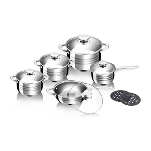Batterie de cuisine 12 pièces inox Royalty Line RL1232
