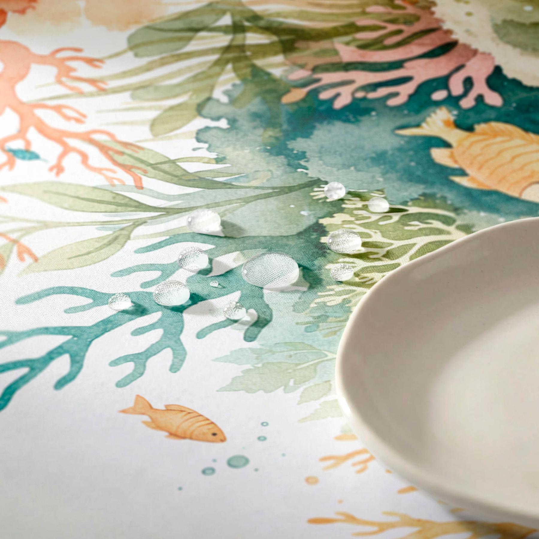 Mantel antimanchas RIVIERA MULTICOLOR - 100% algodón