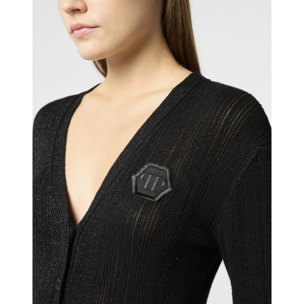 PHILIPP PLEIN Fitted Buttoned-Up Dress Lace