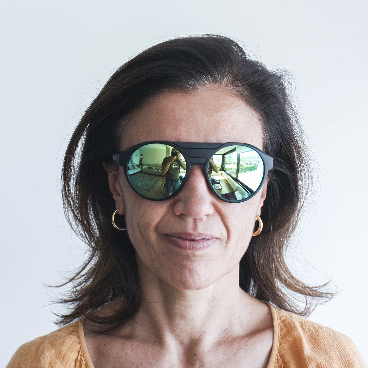 Gafas de sol OCEAN RODAS - montura negra mate / lentes Revo azules