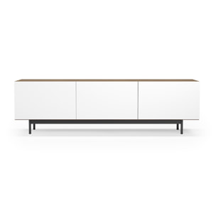 Bajo tv 3 puertas Printed nogal-blanco 52x180x44 cm