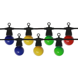 guirnalda de luz 10l blanco cálido con bola g50 50x5x11cm transformador y temporizador