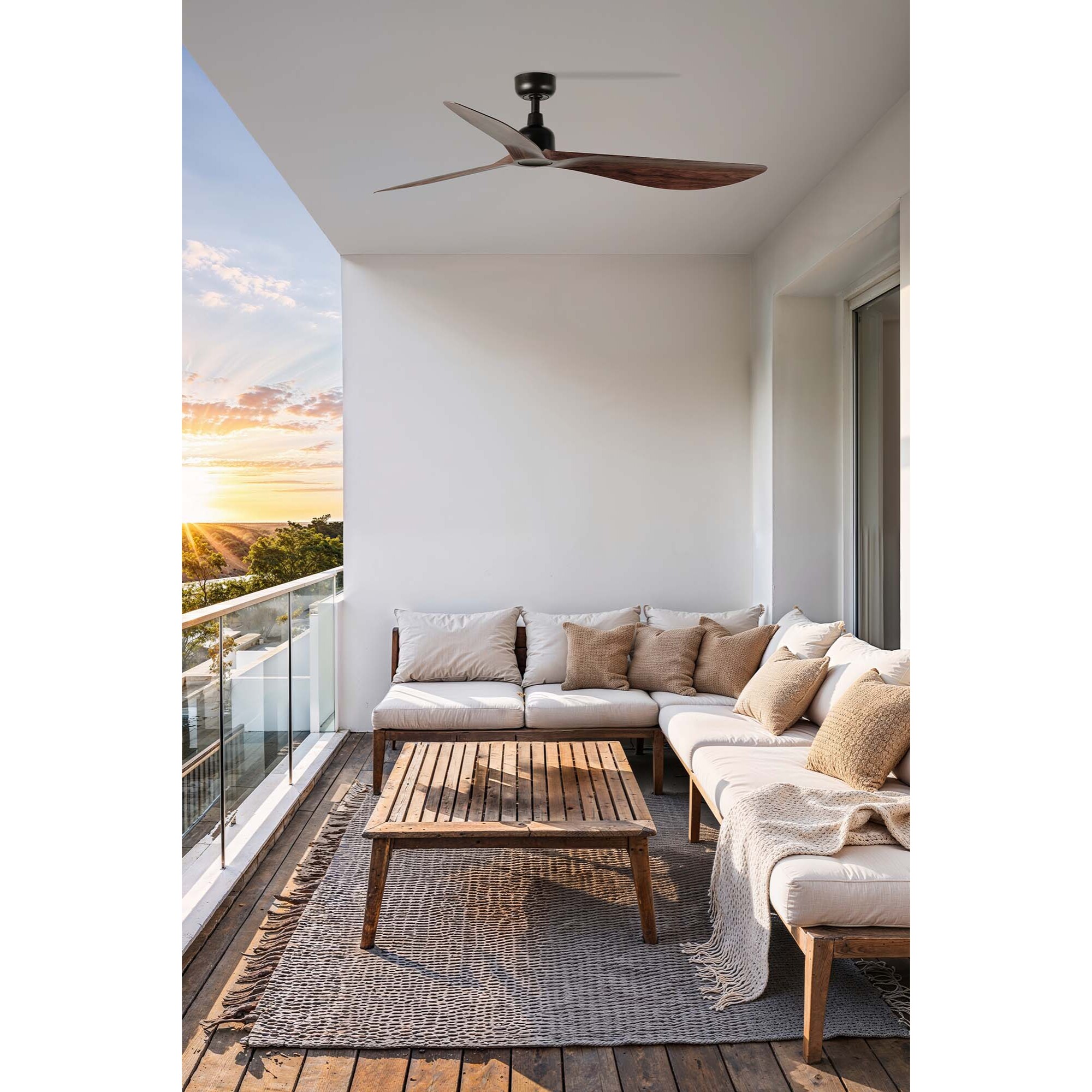 OUTWOOD L Ventilatore a soffitto  marrone/noce IP44