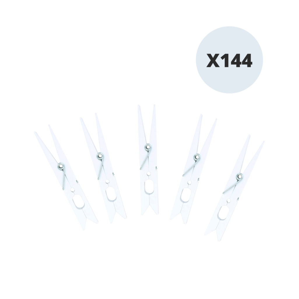 Lot de 144 pinces à linge plastique géantes MSV