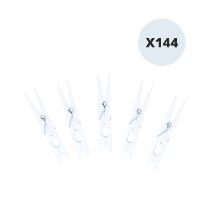 Lot de 144 pinces à linge plastique géantes MSV