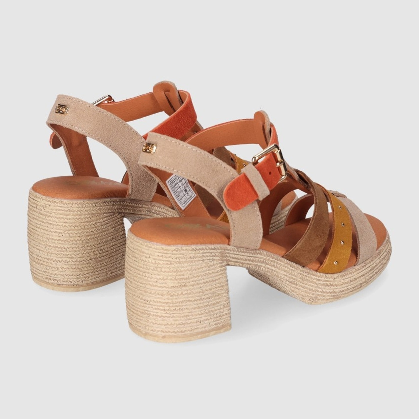 Sandalias de Piel - Multicolor - Tacón: 7 cm