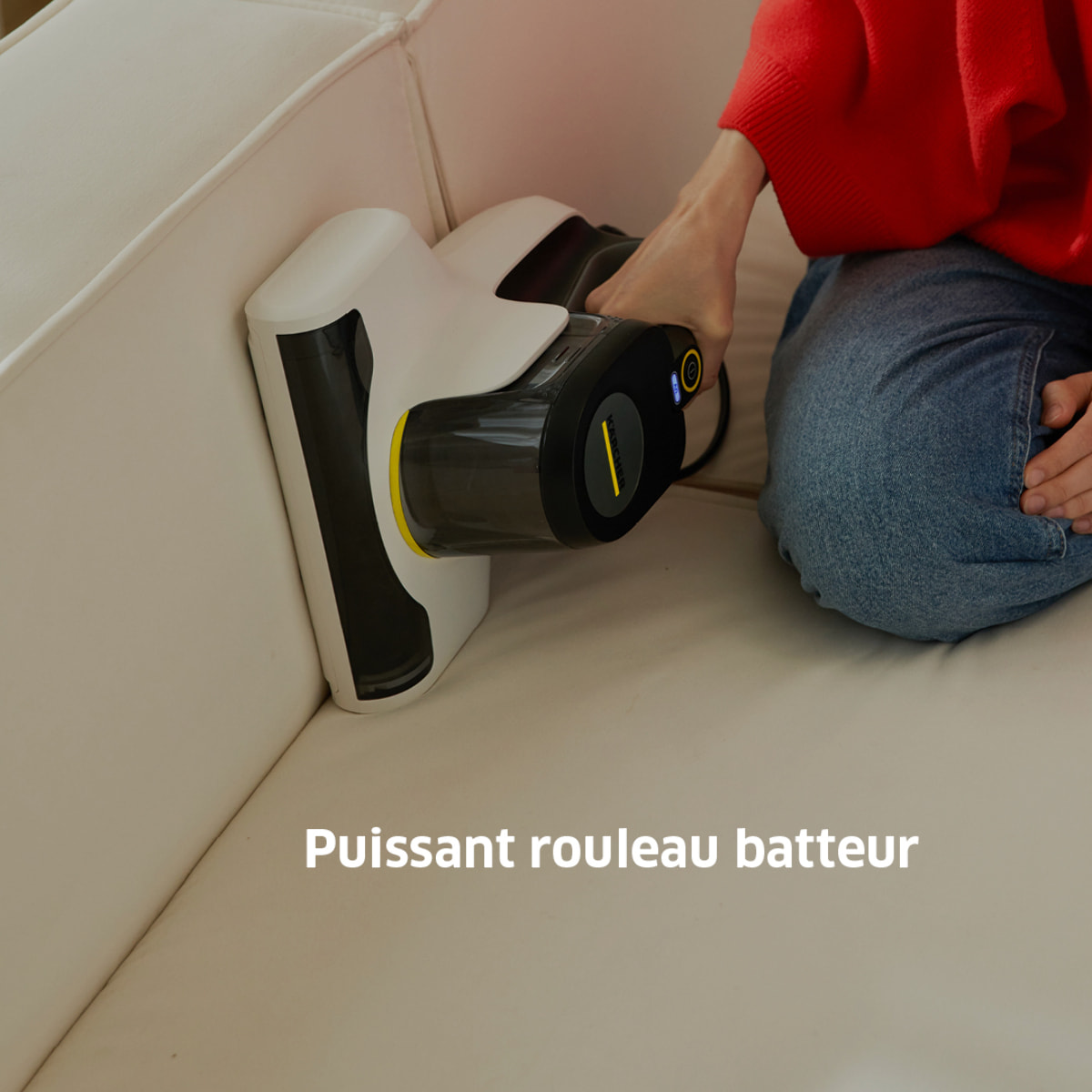 Aspirateur matelas anti acariens KARCHER VCH 4 - lumière UV - détruit les acariens et allergènes - efficace sur tous les textiles