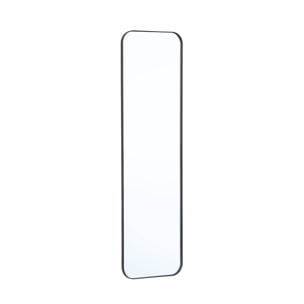 Miroir rectangulaire acier noir 34 x 119 x 1.8 cm - Harold