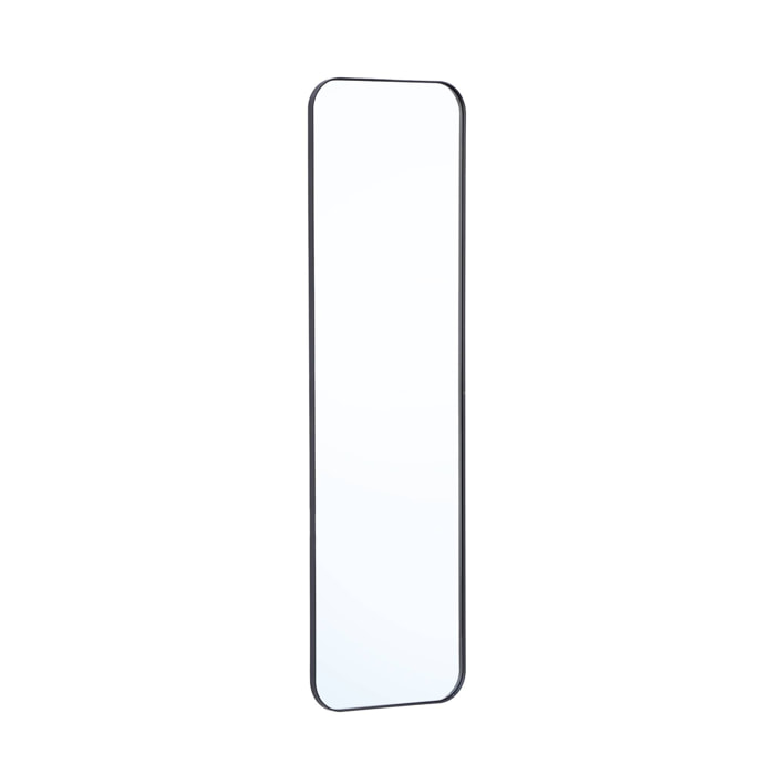 Miroir rectangulaire acier noir 34 x 119 x 1.8 cm - Harold