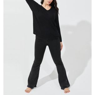 Maglia manica lunga in viscosa sostenibile vestibilità over